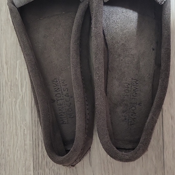 Minnetonka Womens 7.5 Thunderbird II Flats Shoes‎ Suede Beaded Fringe Moccasin - Picture 6 of 7